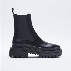 Zara Black Combat Boots